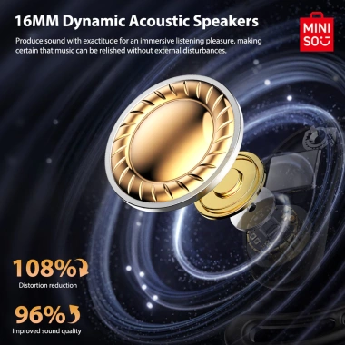MINISO AI Tai nghe dịch thuật V6.0 Bluetooth HIFI IPX5, âm thanh thể thao - Giá 239k