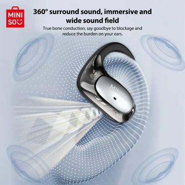 MINISO AI Tai nghe dịch thuật V6.0 Bluetooth HIFI IPX5, âm thanh thể thao - Giá 239k