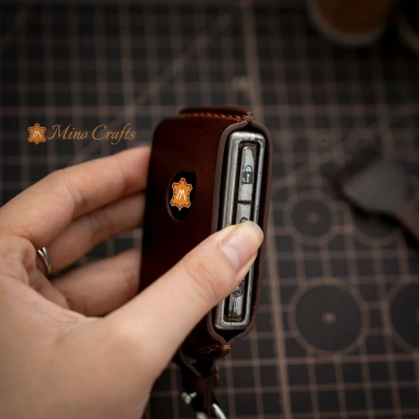 Mino Crafts Bao da chìa khóa Volvo XC40 XC60 XC90 S60 S90 - Da bò thật, 189.000 VND