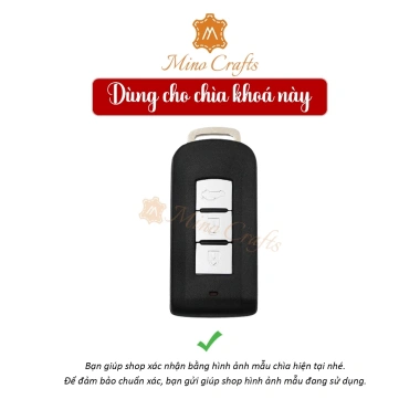 Mino Crafts Bao da da bò cho chìa khóa Mitsubishi Xpander Xforce Attrage Outlander Thủ công sang trọng, giảm 189.000₫