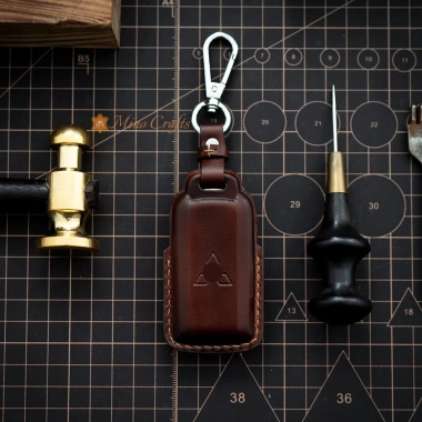 Mino Crafts Bao da da bò cho chìa khóa Mitsubishi Xpander Xforce Attrage Outlander Thủ công sang trọng, giảm 189.000₫