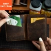 Mino Crafts Ví nam minimal handmade da bò - Ví mini nhẹ, giá ưu đãi 350.000₫