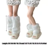 MIQUELCQ Boots Cover Lông Thú Giả Dày Gothic Nơ Trắng Kawaii Y2K - Lông Chân Ấm Áp Dài Ống Tất Nữ Giá 82.944 VND 2