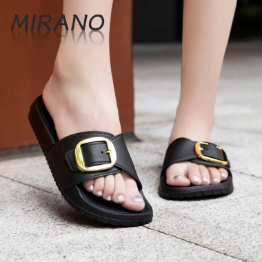 Mirano Dép Sandal Nữ Đế Dày Chống Trơn Trượt - Thời Trang Hàn Quốc Mùa Hè 112k 4