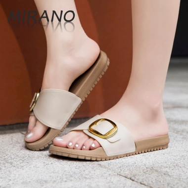 Mirano Dép Sandal Nữ Đế Dày Chống Trơn Trượt - Thời Trang Hàn Quốc Mùa Hè 112k 7