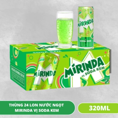 Mirinda Nước ngọt có ga Vị soda kem 320ml - Thùng 24 lon PET, Bao bì Tết 2.025, Giá ưu đãi 255.555đ 5 Mirinda Nước ngọt có ga Vị soda kem 320ml - Thùng 24 lon PET, Bao bì Tết 2.025, Giá ưu đãi 255.555đ 5