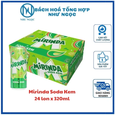 Mirinda Soda Kem Lon 320ml - Nước Ngọt Có Ga Giá 59.780₫ tại Bách Hóa Như Ngọc