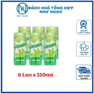Mirinda Soda Kem Lon 320ml - Nước Ngọt Có Ga Giá 59.780₫ tại Bách Hóa Như Ngọc