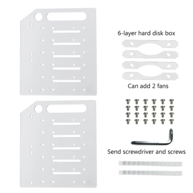 MIS 3.5 DIY Giá Đỡ Acrylic Đĩa Cứng Bay Ngoài Bàn Máy Tính - HDD, Hộp Bảo Quản 9