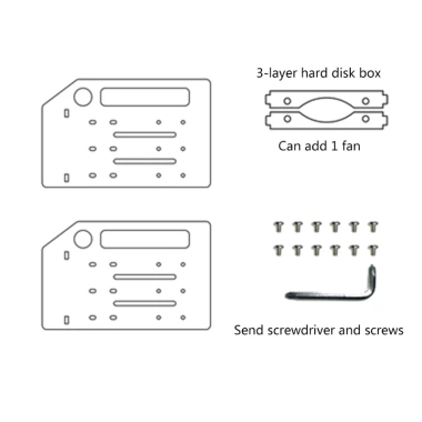 MIS 3.5 DIY Giá Đỡ Acrylic Đĩa Cứng Bay Ngoài Bàn Máy Tính - HDD, Hộp Bảo Quản 10