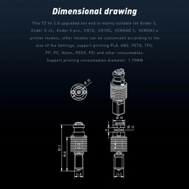 MIS 3D Hotend Nâng Cấp Nhiệt Nhanh 24V 48W Lõi Sưởi Gốm Heatbreak Ưu Đãi 428.560₫ 5
