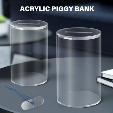 MIS Hộp Tiền Gửi Acrylic Rõ Ràng - Heo Đất Ngân Hàng Thân Thiện, Khuyến Khích Tiết Kiệm, 138.270₫ 3