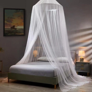 MISHILEI Mùng tròn chống muỗi trần nhà, cửa đơn không giá đỡ, chống bụi, chống ánh sáng