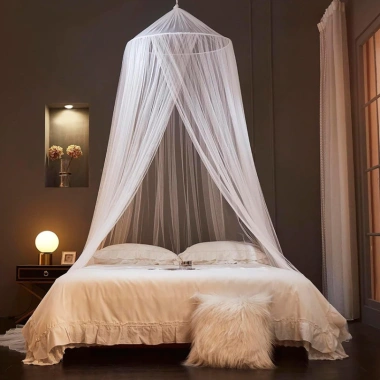 MISHILEI Mùng tròn chống muỗi trần nhà, cửa đơn không giá đỡ, chống bụi, chống ánh sáng