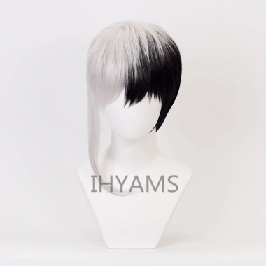 Misscoo Asagiri Gen Cosplay - Tóc Đen Bạc Trắng, chịu nhiệt, giảm giá 297.998₫