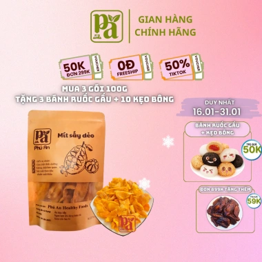 Mít sấy dẻo Phú An 100g - Vị ngon giòn, mứt chanh dây sấy, món ăn vặt tuyệt vời, quà Tết 2.024 giá 45.000₫ 2 Mít sấy dẻo Phú An 100g - Vị ngon giòn, mứt chanh dây sấy, món ăn vặt tuyệt vời, quà Tết 2.024 giá 45.000₫ 2