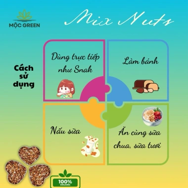 MIX 5 Hạt Dinh Dưỡng Óc Chó Đỏ 500g - Bổ Não, Tăng Trí Nhớ, Giá 154.000 VND