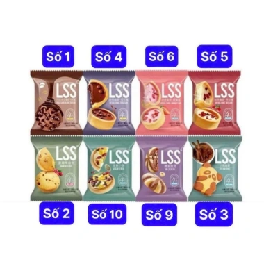 Mix 8 vị bánh quy LSS 1kg - Nhân chảy socola, hạt fiza thơm ngon, giảm giá 95k