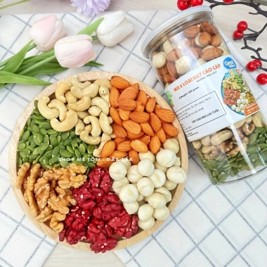 MIX HẠT ĐẶC BIỆT 500g SẤY NGUYÊN VỊ - HẠT MACCA, HẠNH NHÂN, ĐIỀU, ÓC CHÓ, MẮC CA, ĂN LIỀN, LÀM SỮA HẠT - Giảm còn 200.000 VND