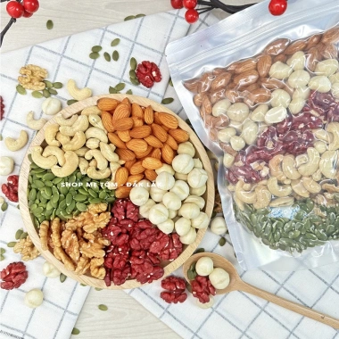 MIX HẠT ĐẶC BIỆT 500g SẤY NGUYÊN VỊ - HẠT MACCA, HẠNH NHÂN, ĐIỀU, ÓC CHÓ, MẮC CA, ĂN LIỀN, LÀM SỮA HẠT - Giảm còn 200.000 VND