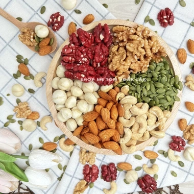 MIX HẠT ĐẶC BIỆT 500g SẤY NGUYÊN VỊ - HẠT MACCA, HẠNH NHÂN, ĐIỀU, ÓC CHÓ, MẮC CA, ĂN LIỀN, LÀM SỮA HẠT - Giảm còn 200.000 VND