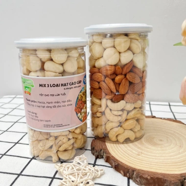 MIX HẠT ĐẶC BIỆT 500g SẤY NGUYÊN VỊ - HẠT MACCA, HẠNH NHÂN, ĐIỀU, ÓC CHÓ, MẮC CA, ĂN LIỀN, LÀM SỮA HẠT - Giảm còn 200.000 VND