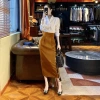 MK Chân Váy Bút Chì Cạp To 8cm Dài 85cm 2 Lớp Xẻ Sau Co Giãn Ít - Giá Giảm 183k 6
