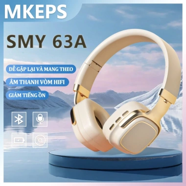 MKEPS 63A Tai Nghe Bluetooth Không Dây Gập Gọn Bass Cực Mạnh Đệm Mũ Êm Thoáng Khí Giá 159.000đ
