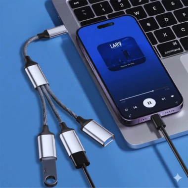 MLADEN Cáp chia Type-C 3 USB Vinfast VF3 Sạc nhanh 10/60W, bền, 99k