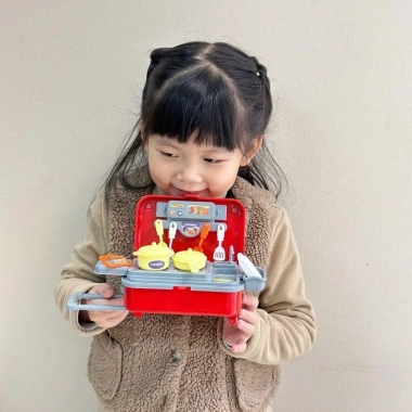 MNTT Vali Đồ Chơi Nhà Bếp Di Động Bộ Dụng Cụ Nấu Ăn Bé Gái và Bé Trai Giá 81.730 VND 4
