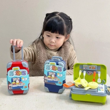 MNTT Vali Đồ Chơi Nhà Bếp Di Động Bộ Dụng Cụ Nấu Ăn Bé Gái và Bé Trai Giá 81.730 VND 6
