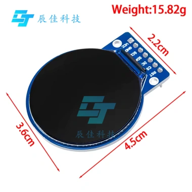 Mô-đun màn hình LCD TFT tròn 1,28 inch 240x240 RGB GC9A01 SPI 4 dây cho Arduino giá chỉ 87.612 VND