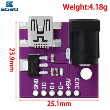 Mô-đun nguồn DC005 Mini USB 5V/3.3V – Chuyển 12V/5V sang 5V/3.3V cho Arduino, giá 50.969₫