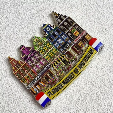 Mô Hình 3D Amsterdam Hà Lan - Nam châm sáng tạo, quà lưu niệm, dùng cho tủ lạnh