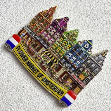 Mô Hình 3D Amsterdam Hà Lan - Nam châm sáng tạo, quà lưu niệm, dùng cho tủ lạnh 3