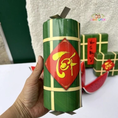 Mô hình bánh chưng, bánh tét, dưa hấu hộp giấy gấp - Trang trí Tết chỉ 15.000đ 3