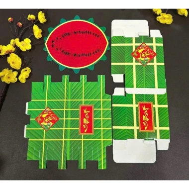 Mô Hình Bánh Chưng, Bánh Tét, Dưa Hấu Trang Trí Tết 2.026 - Hộp Giấy Gấp Độc Đáo, Giá Chỉ 29.900₫