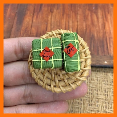 Mô hình bánh chưng bánh tét mini đất sét - Đồ búp bê, tiểu cảnh, giá 40.000 dong