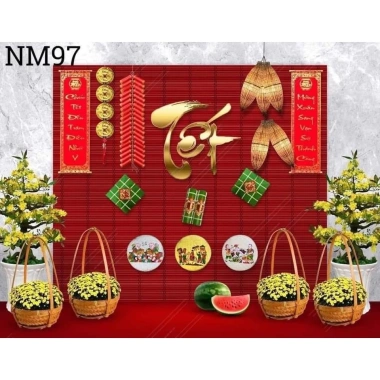 Mô hình bánh chưng giả bánh tét dưa hấu SỈ SET 10 món dây treo trang trí Tết 100.000đ