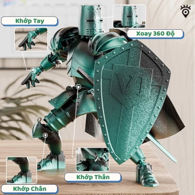 Mô Hình Dummy 3D Chiến Binh Hiệp Sĩ Trung Cổ - Khớp Nối Chắc, Xoay 360°, 65.000₫