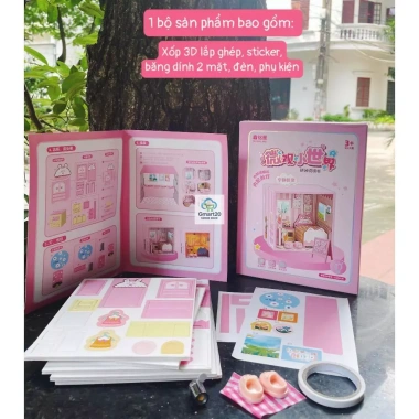 Mô Hình Lắp Ráp Nhà Búp Bê Kuromi và Cappybara Xốp Có Đèn - Quà Tặng Dễ Thương Cho Bé Gái 3 Mô Hình Lắp Ráp Nhà Búp Bê Kuromi và Cappybara Xốp Có Đèn - Quà Tặng Dễ Thương Cho Bé Gái 3