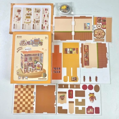 Mô Hình Lắp Ráp Nhà Búp Bê Kuromi và Cappybara Xốp Có Đèn - Quà Tặng Dễ Thương Cho Bé Gái