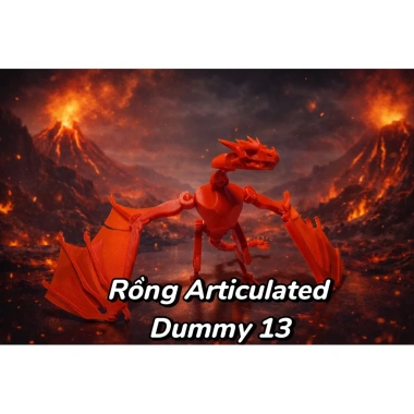 Mô hình lắp ráp Rồng Articulated Dummy 13 – Khớp linh hoạt, phụ kiện thay thế, giảm giá 75.000đ - Inno3d