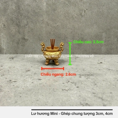 Mô hình Lư hương Mini 2.5cm - Bát nhang Trang trí Tiểu Cảnh, Giá chỉ 25.000₫ 3