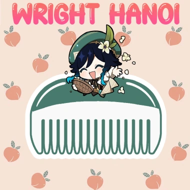 Mô hình Lược Genshin Impact chibi Ayaka, Raiden, Ganyu, Neuvillette, Tartaglia, Scaramouche - Phụ kiện trang trí, giá chỉ 56.000 VND 4
