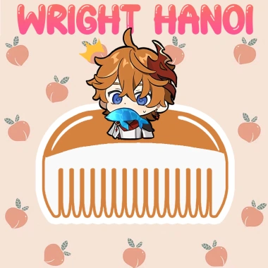 Mô hình Lược Genshin Impact chibi Ayaka, Raiden, Ganyu, Neuvillette, Tartaglia, Scaramouche - Phụ kiện trang trí, giá chỉ 56.000 VND 5