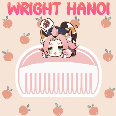 Mô hình Lược Genshin Impact chibi Ayaka, Raiden, Ganyu, Neuvillette, Tartaglia, Scaramouche - Phụ kiện trang trí, giá chỉ 56.000 VND 8