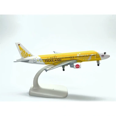 Mô hình máy bay Thai Yellow Airbus A320 20cm kim loại bền đẹp, chỉ 235k