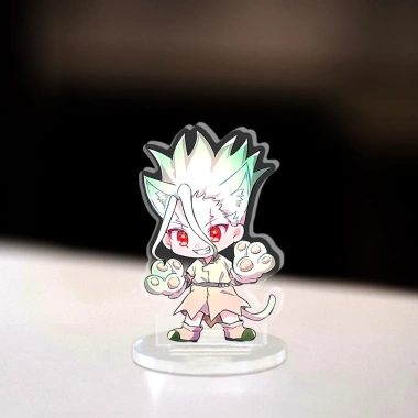 Mô hình Mini Dr Stone Senku Chibi Manga Mica trong suốt – Trang trí góc học, 11.000đ