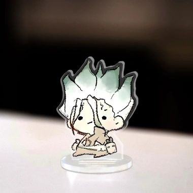 Mô hình Mini Dr Stone Senku Chibi Manga Mica trong suốt – Trang trí góc học, 11.000đ